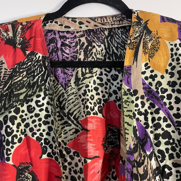 Animal Print/Floral Cardigan - Picture 4 of 6
